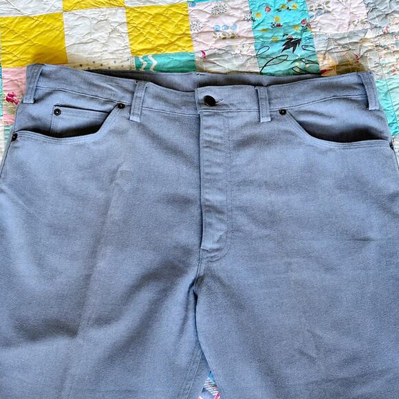 Vintage 80s/90s Levi's 549 Grey Bootcut Leather Jerky Tag Action Slacks USA 38 - Picture 2 of 7